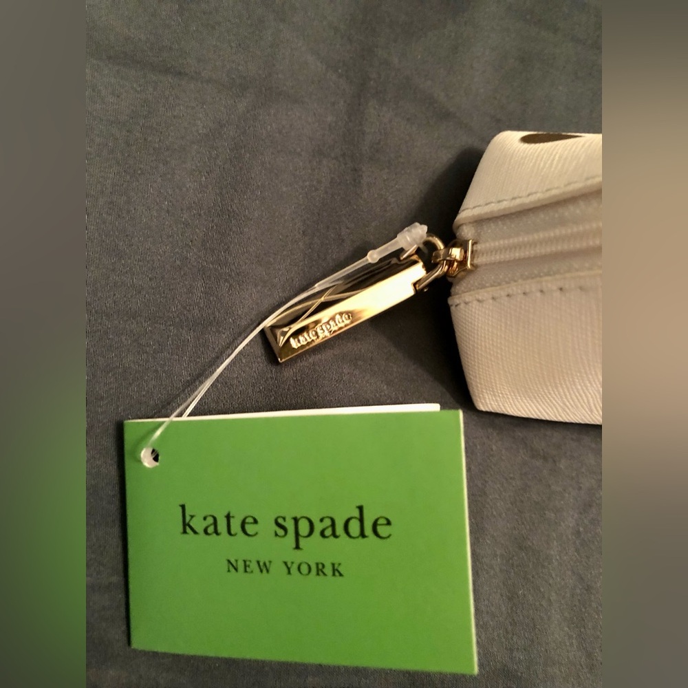 Kate Spade White and Gold Polka Dot Pouch - Picture 2 of 10